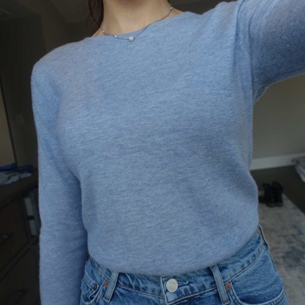 Cashmere Long Sleeve in Baby Blue